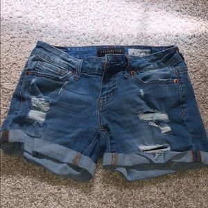 Aeropostale blue jean shorts with rips - size 00